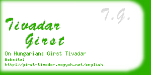 tivadar girst business card